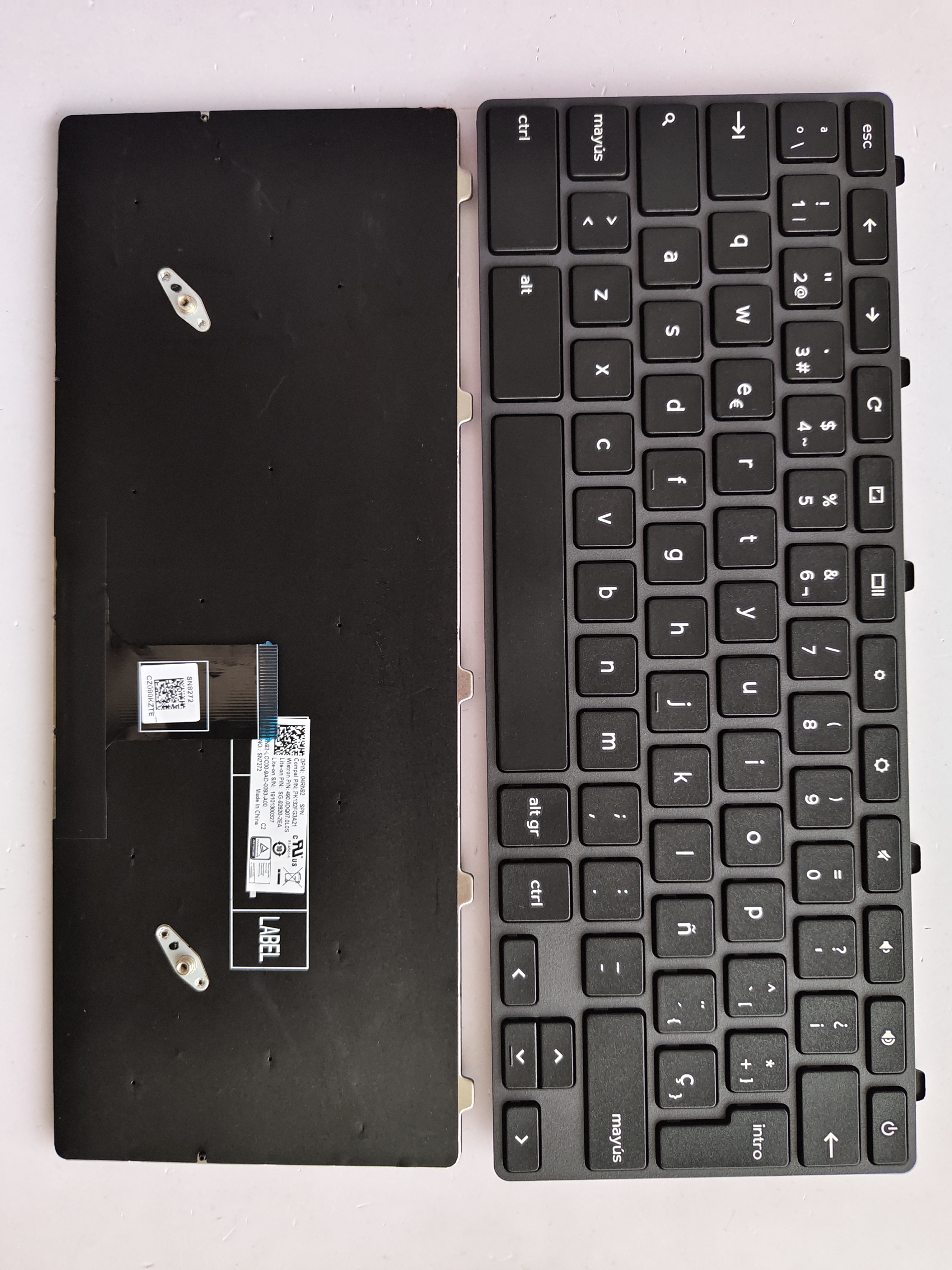Picture of Laptop Spanish keyboard forNew Replacement Laptop Keyboard For DELL 5190/3100 Google version with switch BLACK FRAME BLACK Sp Layout